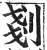 剗(明·印刷字体·洪武正韵)