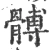 髆(宋·印刷字体·广韵)