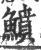 鲼(宋·印刷字体·广韵)