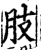 胑(宋·印刷字体·增韵)