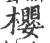 櫻(宋·印刷字体·广韵)