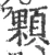 顆(宋·印刷字体·广韵)