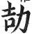 劼(明·印刷字体·洪武正韵)