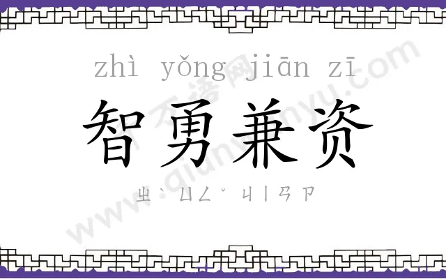 智勇兼资 智勇兼资