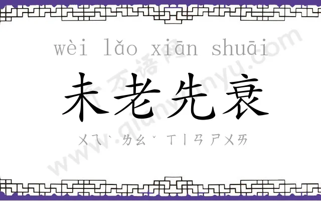 未老先衰 未老先衰
