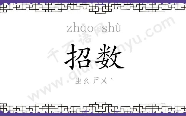 招数 招数