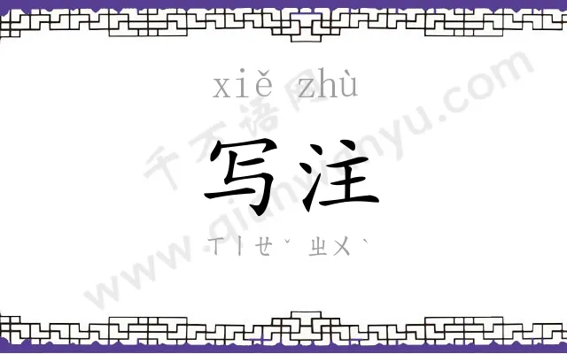 写注