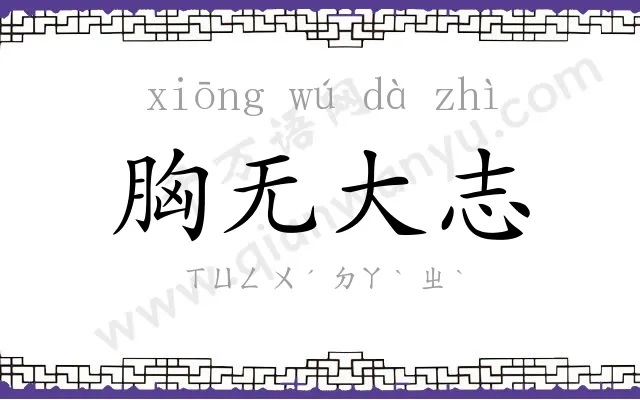 胸无大志 胸无大志