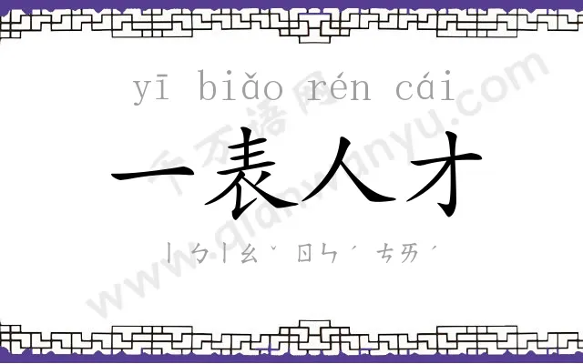 一表人才 一表人才