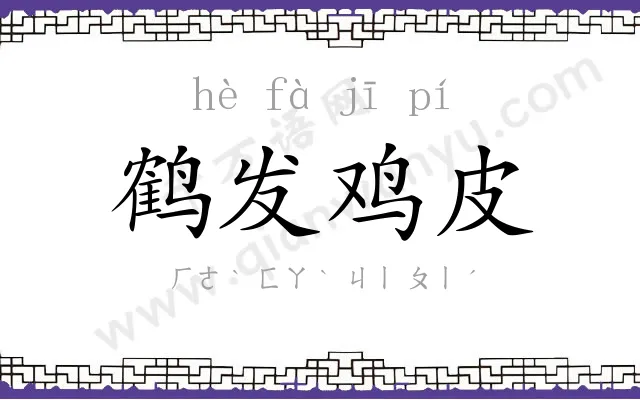 鹤发鸡皮 鹤发鸡皮