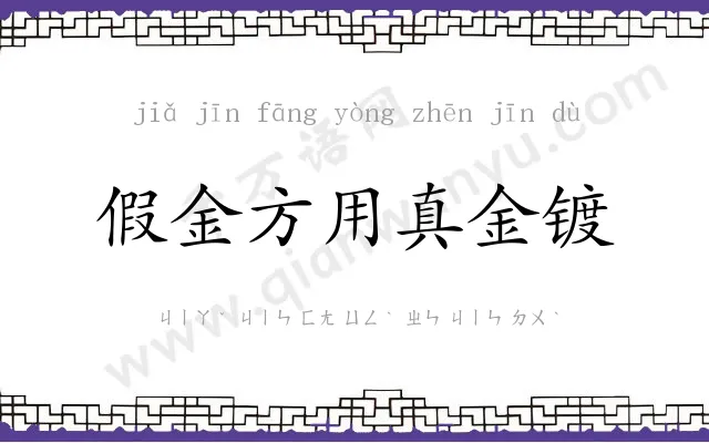 假金方用真金镀 假金方用真金镀