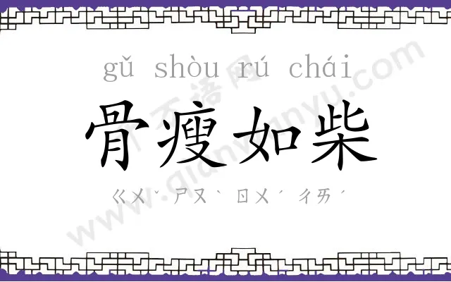 骨瘦如柴 骨瘦如柴