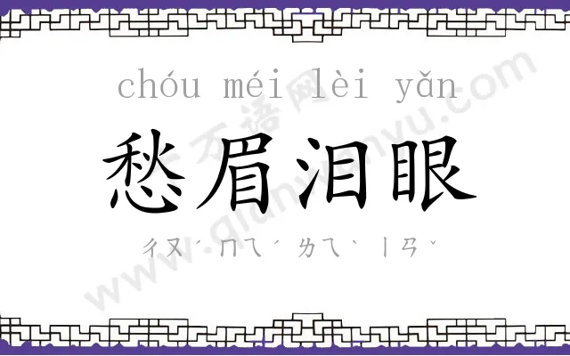 愁眉泪眼 愁眉泪眼