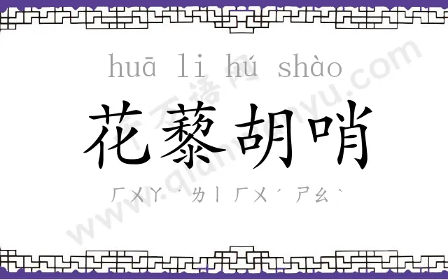 花藜胡哨 花藜胡哨