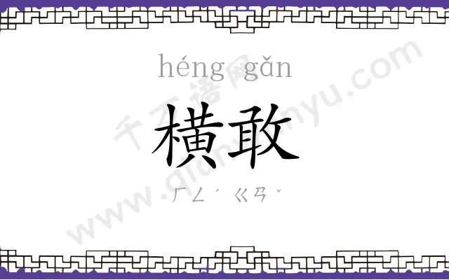 横敢