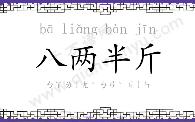 八两半斤 八两半斤