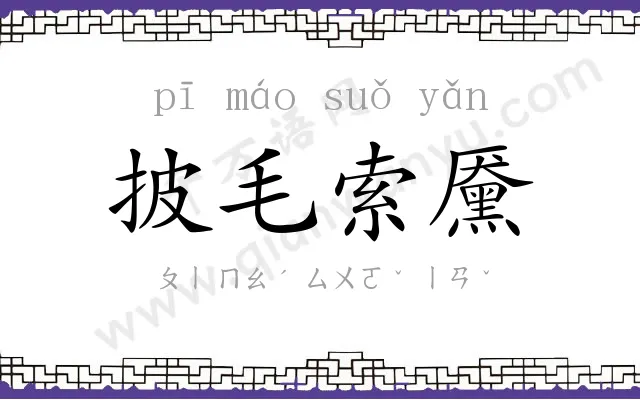 披毛索黡 披毛索黡