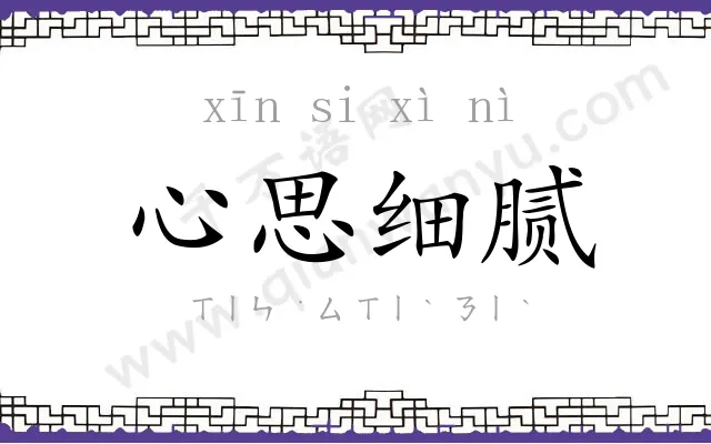 心思细腻 心思细腻