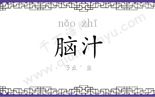 脑汁 脑汁