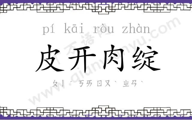 皮开肉绽 皮开肉绽