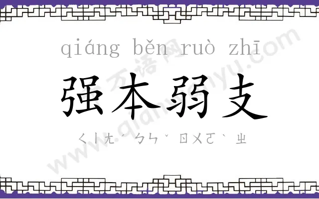 强本弱支 强本弱支