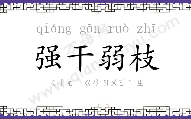 强干弱枝 强干弱枝