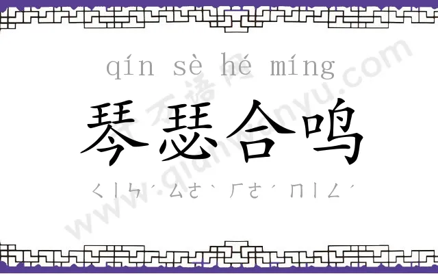 琴瑟合鸣 琴瑟合鸣