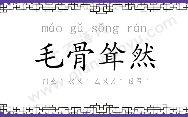 毛骨耸然 毛骨耸然