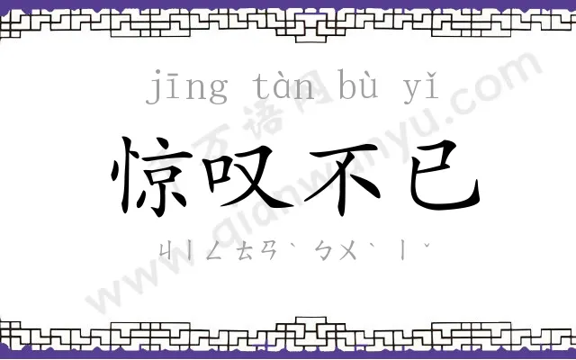 惊叹不已 惊叹不已