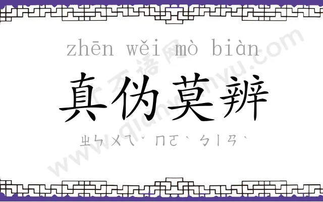 真伪莫辨 真伪莫辨