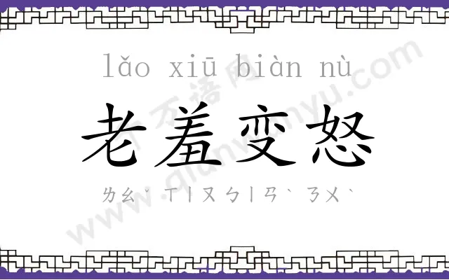 老羞变怒 老羞变怒
