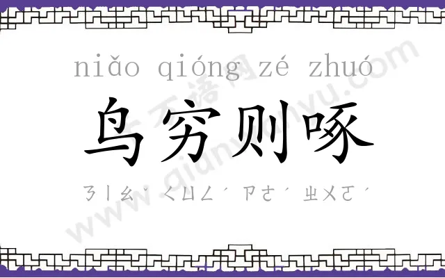 鸟穷则啄 鸟穷则啄