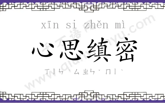 心思缜密 心思缜密