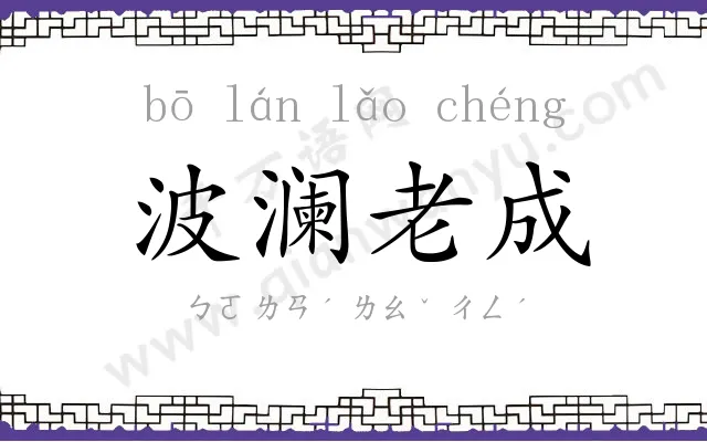 波澜老成 波澜老成