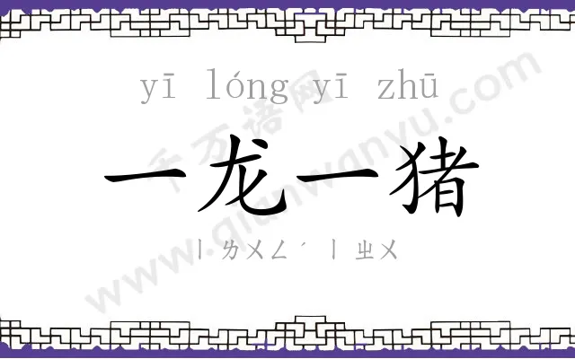 一龙一猪 一龙一猪