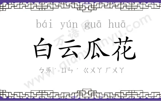 白云瓜花 白云瓜花