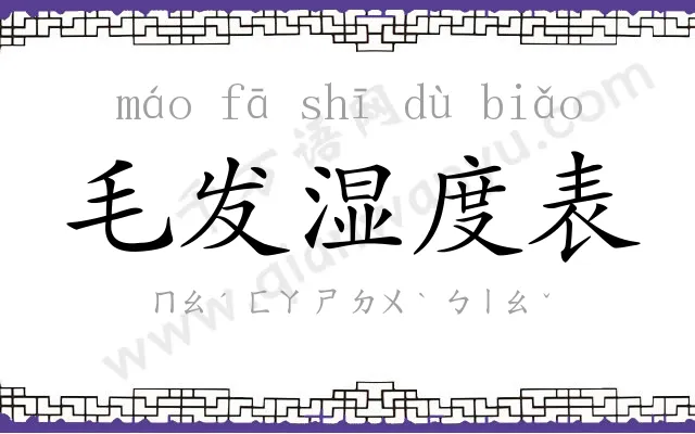 毛发湿度表 毛发湿度表