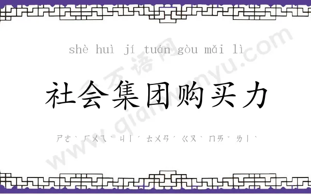 社会集团购买力 社会集团购买力
