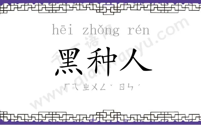 黑种人 黑种人