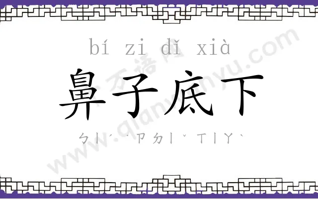 鼻子底下 鼻子底下