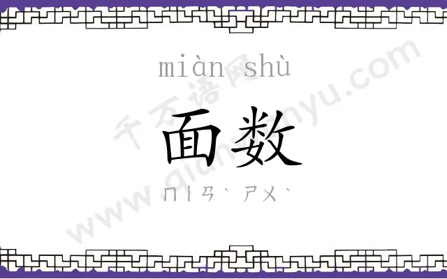 面数