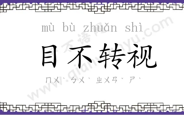 目不转视 目不转视