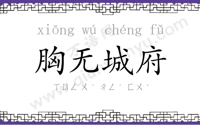 胸无城府 胸无城府