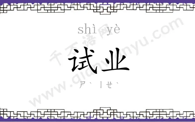 试业