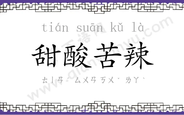 甜酸苦辣 甜酸苦辣