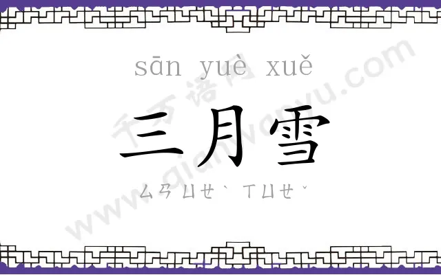 三月雪 三月雪
