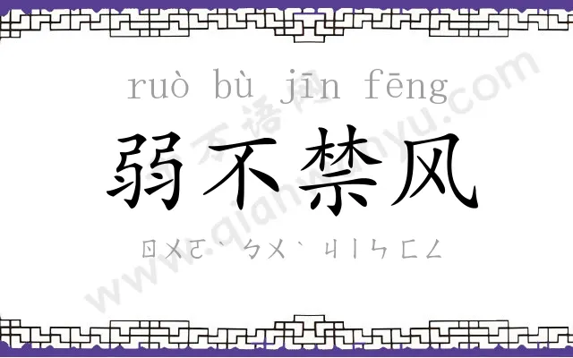 弱不禁风 弱不禁风