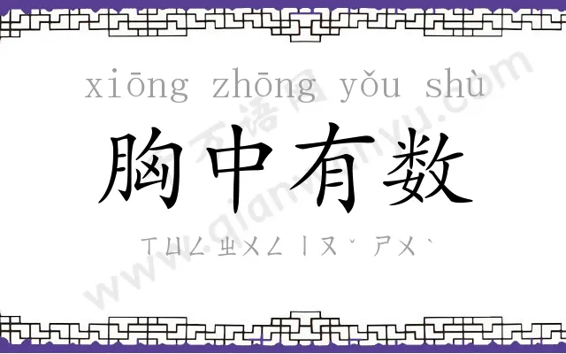 胸中有数 胸中有数