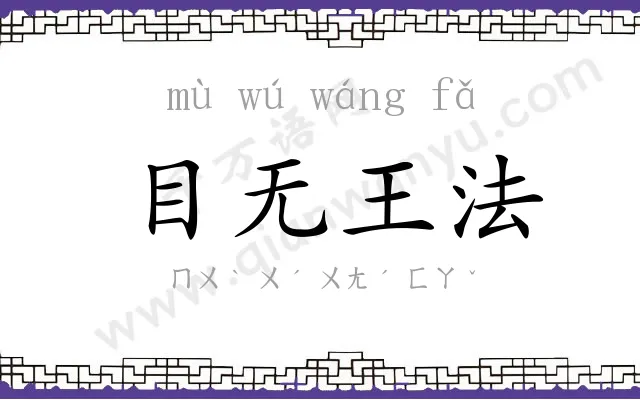 目无王法 目无王法