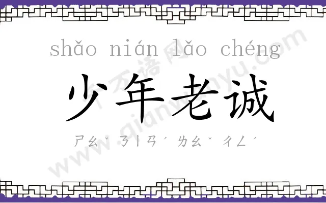 少年老诚 少年老诚